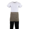 Serveerija lühike helepruun polüester-puuvillast esiliist 373 x 750 mm - Whites Chefs Clothing - Fourniresto