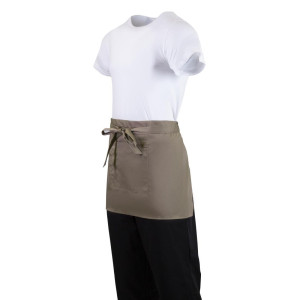 Serveerija lühike helepruun polüester-puuvillast esiliist 373 x 750 mm - Whites Chefs Clothing - Fourniresto