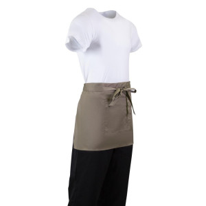 Serveerija lühike helepruun polüester-puuvillast esiliist 373 x 750 mm - Whites Chefs Clothing - Fourniresto