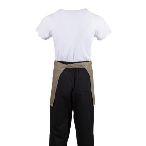 Serveerija lühike helepruun polüester-puuvillast esiliist 373 x 750 mm - Whites Chefs Clothing - Fourniresto