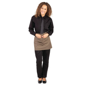 Serveerija lühike helepruun polüester-puuvillast esiliist 373 x 750 mm - Whites Chefs Clothing - Fourniresto