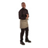 Serveerija lühike helepruun polüester-puuvillast esiliist 373 x 750 mm - Whites Chefs Clothing - Fourniresto
