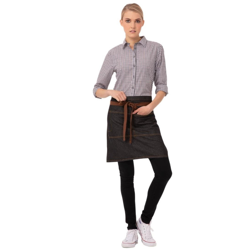 Must Memphisi lühike must puuvillane kelneri esiliist 725 x 480 mm - Chef Works - Fourniresto Must Memphisi lühike must puuvillane kelneri esiliist 725 x 480 mm - Chef Works - Fourniresto