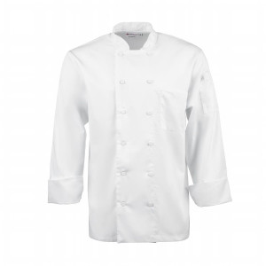 Kokandusvest valge pikkade varrukatega Calgary - suurus XXL - Chef Works - Fourniresto