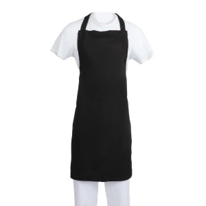 Must põlle mustast polükatoni kangast suurusega 900 x 1040 mm - Whites Chefs Clothing - Fourniresto