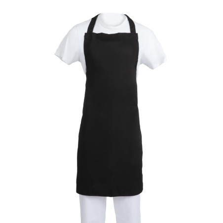 Must põlle mustast polükatoni kangast suurusega 900 x 1040 mm - Whites Chefs Clothing - Fourniresto