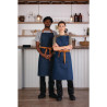 Serveerija teksariietest sinine esiliist puuvillase vööga 1000 x 700 mm - Whites Chefs Clothing - Fourniresto
