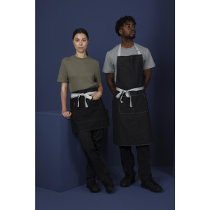 Serveerija lühike must teksariie Southside 400 x 760 mm - Whites Chefs Clothing - Fourniresto
