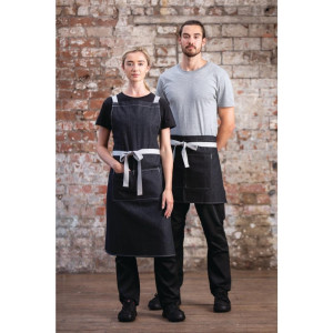 Serveerija lühike must teksariie Southside 400 x 760 mm - Whites Chefs Clothing - Fourniresto