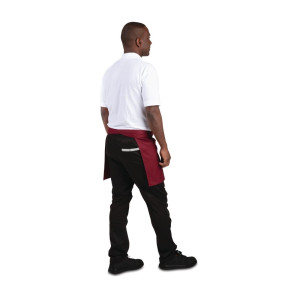 Serveerija lühike polüester-puuvillane esiliist Bordeaux 373 x 750 mm - Whites Chefs Clothing - Fourniresto