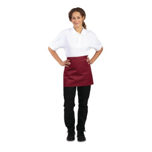Serveerija lühike polüester-puuvillane esiliist Bordeaux 373 x 750 mm - Whites Chefs Clothing - Fourniresto