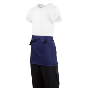 Serveerija lühike polüester-puuvillast põll mereväesinine 373 x 750 mm - Whites Chefs Clothing - Fourniresto