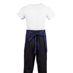 Serveerija lühike polüester-puuvillast põll mereväesinine 373 x 750 mm - Whites Chefs Clothing - Fourniresto