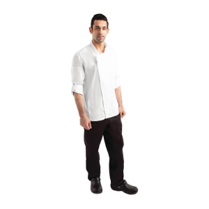 Kokandusvest segasuuruses valge lukuga Hartford - suurus XL - Chef Works - Fourniresto