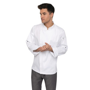 Kokandusvest segasuuruses valge lukuga Hartford - suurus XL - Chef Works - Fourniresto