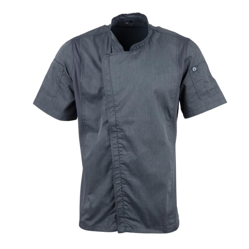 Kokandusvest lühikeste varrukatega lukuga segamaterjalist sinine - suurus M - Chef Works - Fourniresto Kokandusvest lühikeste varrukatega lukuga segamaterjalist sinine - suurus M - Chef Works - Fourniresto