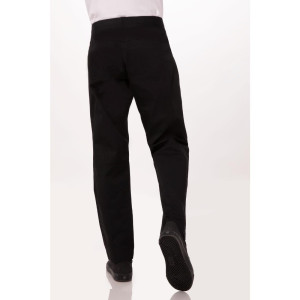 Mustad meeste kitsad püksid - suurus M - Chef Works - Fourniresto