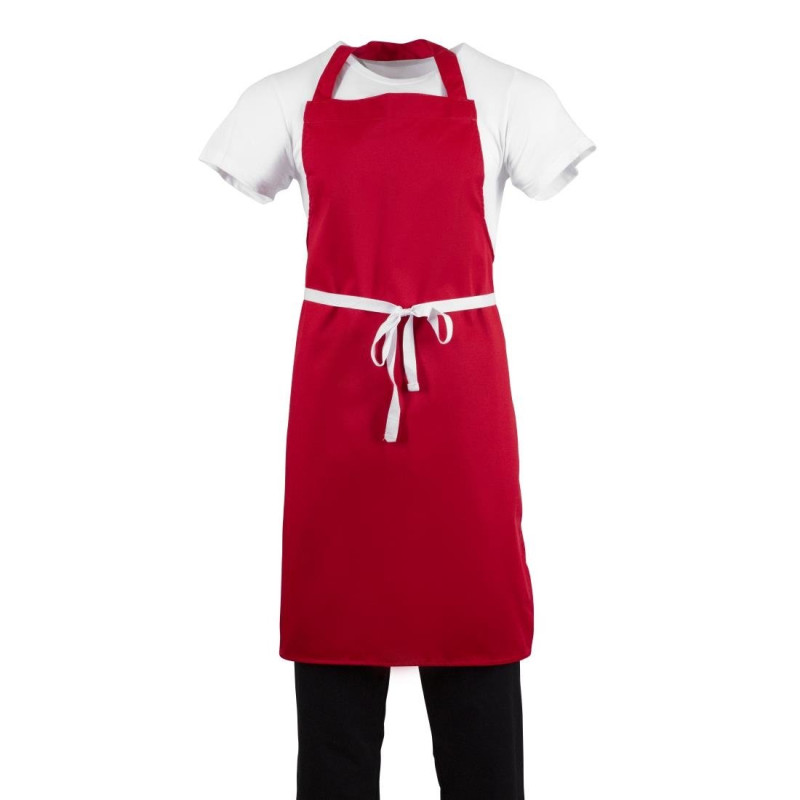 Punane polüester-puuvillane põllekleit - Whites Chefs Clothing - Fourniresto Punane polüester-puuvillane põllekleit - Whites Chefs Clothing - Fourniresto