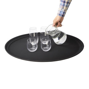 Plastikust libisemisvastane ovaalne alusplaat 685 x 560 mm - Olympia KRISTALLON - Fourniresto