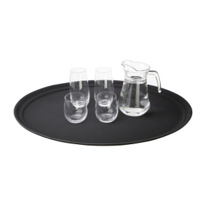 Plastikust libisemisvastane ovaalne alusplaat 685 x 560 mm - Olympia KRISTALLON - Fourniresto