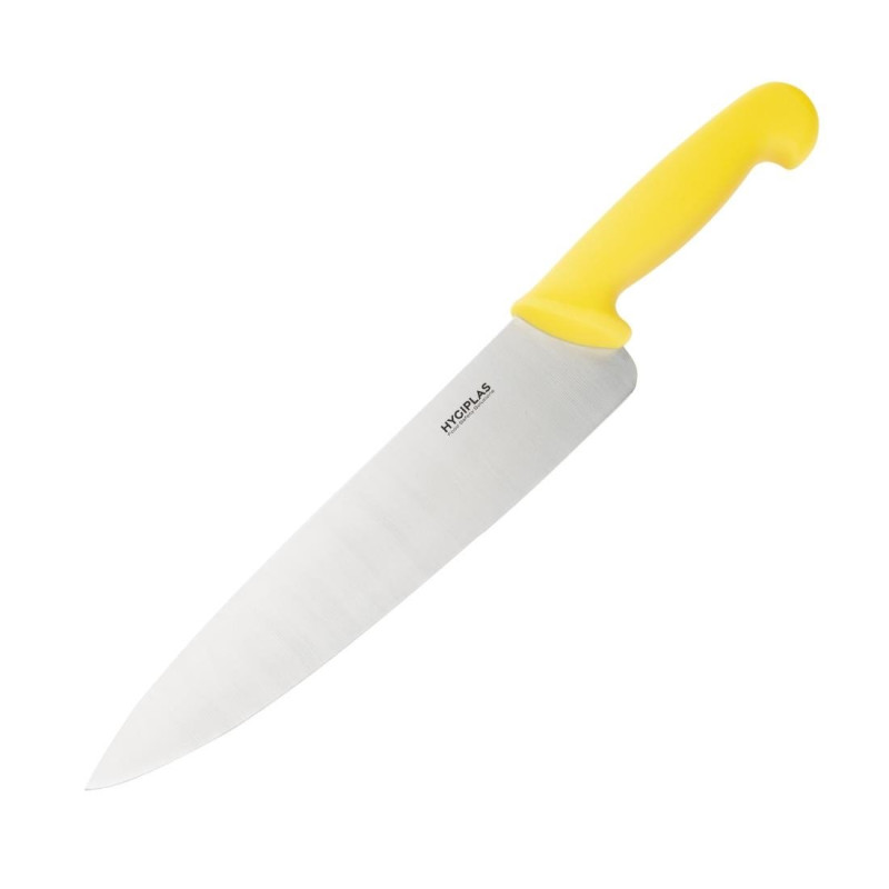 Couteau De Cuisinier Jaune Lame 25,5 Cm - Hygiplas - Fourniresto Couteau De Cuisinier Jaune Lame 25,5 Cm - Hygiplas - Fourniresto