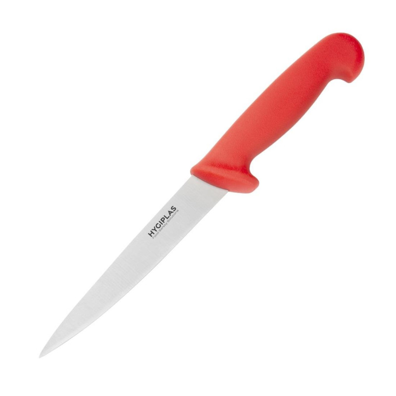Punase käepidemega fileerimisnuga, tera 15 cm - Hygiplas - Fourniresto Punase käepidemega fileerimisnuga, tera 15 cm - Hygiplas - Fourniresto