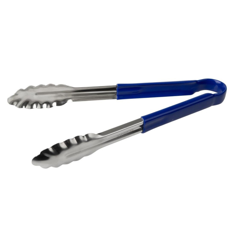 Pince De Service Bleue En Inox 300 Mm - Vogue - Fourniresto Pince De Service Bleue En Inox 300 Mm - Vogue - Fourniresto