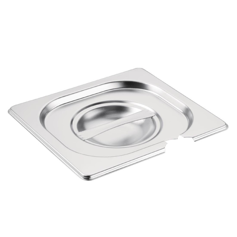 Stainless Steel Lid Gn 1/6 With Notch - Vogue - Fourniresto Stainless Steel Lid Gn 1/6 With Notch - Vogue - Fourniresto