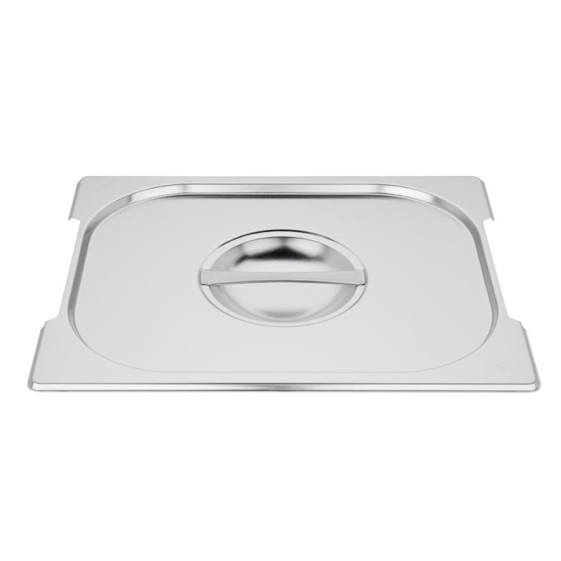 Stainless Steel 1/2 Gastronorm Lid with Handles - Vogue - Fourniresto Stainless Steel 1/2 Gastronorm Lid with Handles - Vogue - Fourniresto