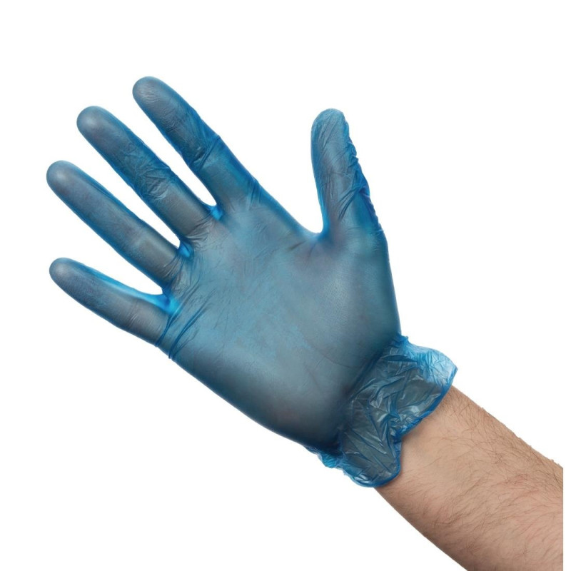 Gants Alimentaires En Vinyle Poudré Bleus Taille S - Lot De 100 - Vogue - Fourniresto Gants Alimentaires En Vinyle Poudré Bleus Taille S - Lot De 100 - Vogue - Fourniresto