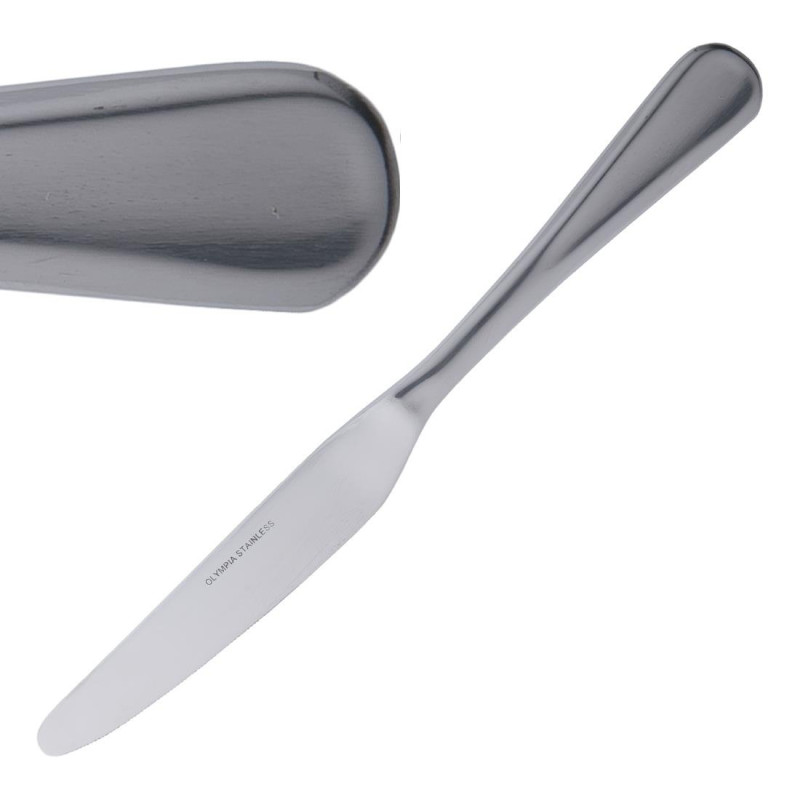 Couteau De Table Roma En Inox - Lot De 12 - Olympia - Fourniresto Couteau De Table Roma En Inox - Lot De 12 - Olympia - Fourniresto