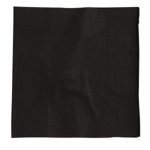 Kokteilisalvrätikud Mustad 2 Kihti 250 x 250 mm - 2000 tk komplektis - FourniResto - Fourniresto