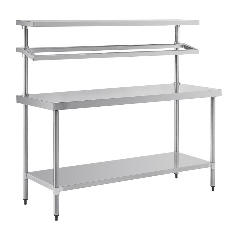 Suur roostevabast terasest ettevalmistuslaud koos GN 1800 x 600 mm mahutite toega - Vogue - Fourniresto Suur roostevabast terasest ettevalmistuslaud koos GN 1800 x 600 mm mahutite toega - Vogue - Fourniresto
