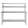 Suur roostevabast terasest ettevalmistuslaud koos GN 1800 x 600 mm mahutite toega - Vogue - Fourniresto
