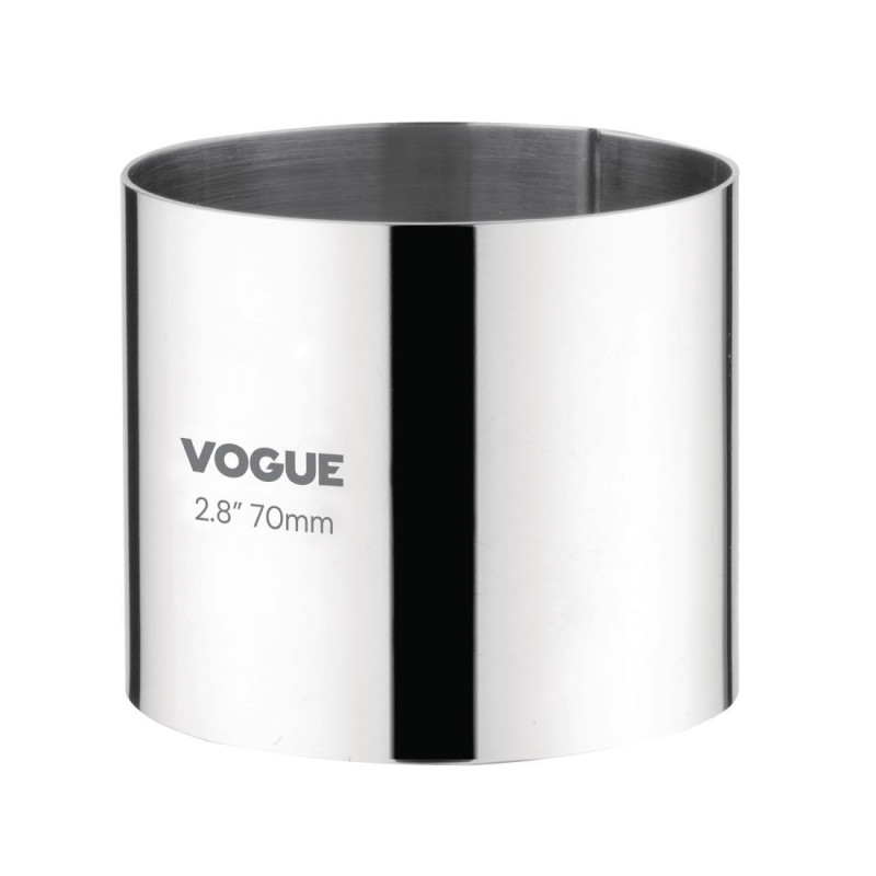 Stainless Steel Mousse Ring Ø 70 mm H 60 mm - Vogue - Fourniresto Stainless Steel Mousse Ring Ø 70 mm H 60 mm - Vogue - Fourniresto