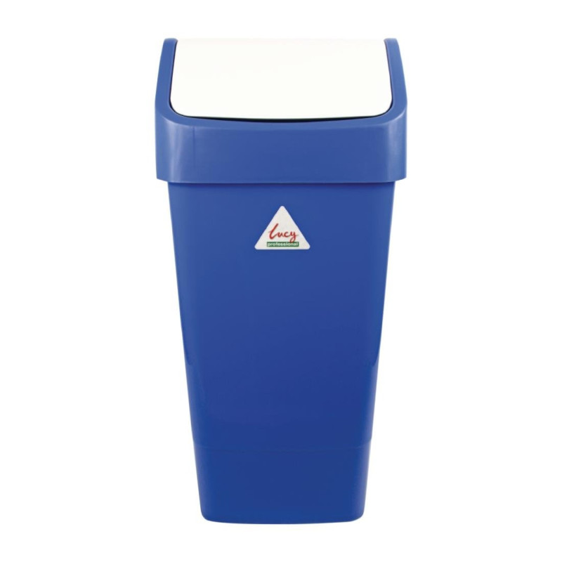 Poubelle Bleu En Polypropylène À Couvercle Battant 50 L - Scot Young - Fourniresto Poubelle Bleu En Polypropylène À Couvercle Battant 50 L - Scot Young - Fourniresto