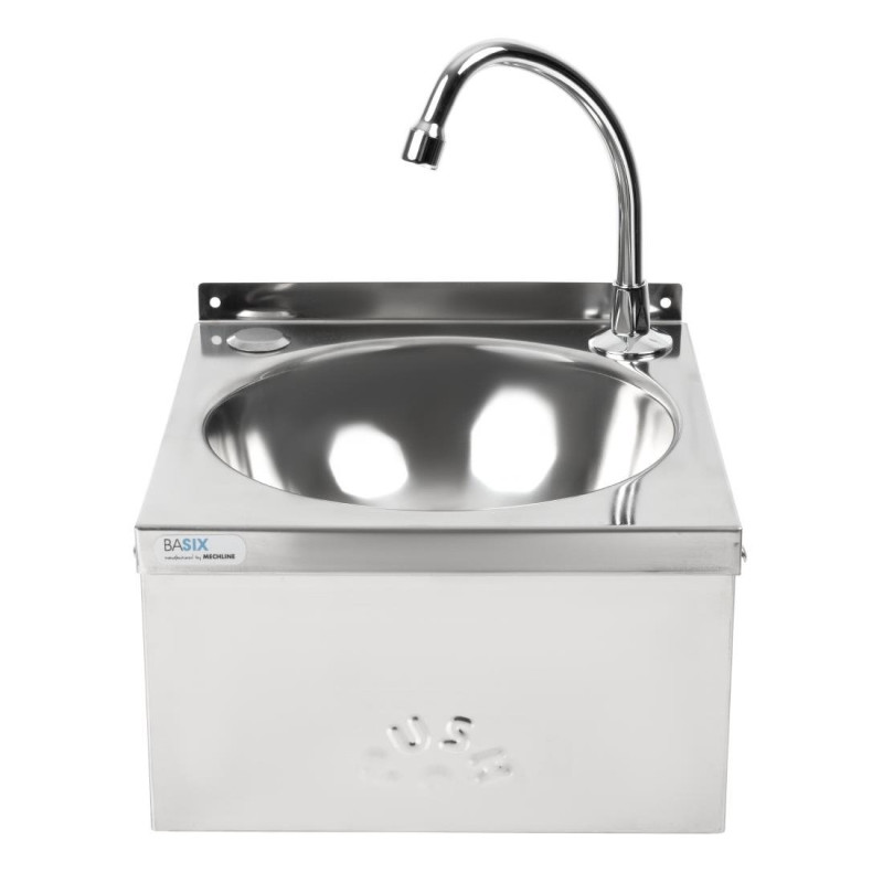Lavemains À Commande Au Genou En Inox Avec Dosseret Et Robinet - FourniResto - Fourniresto Lavemains À Commande Au Genou En Inox Avec Dosseret Et Robinet - FourniResto - Fourniresto