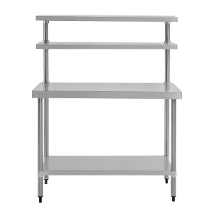 Roostevabast terasest laud kahe ülemise riiuliga 1200 x 600 mm - Vogue - Fourniresto