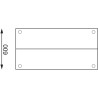 Roostevabast terasest laud kahe ülemise riiuliga 1800 x 600 mm - Vogue - Fourniresto