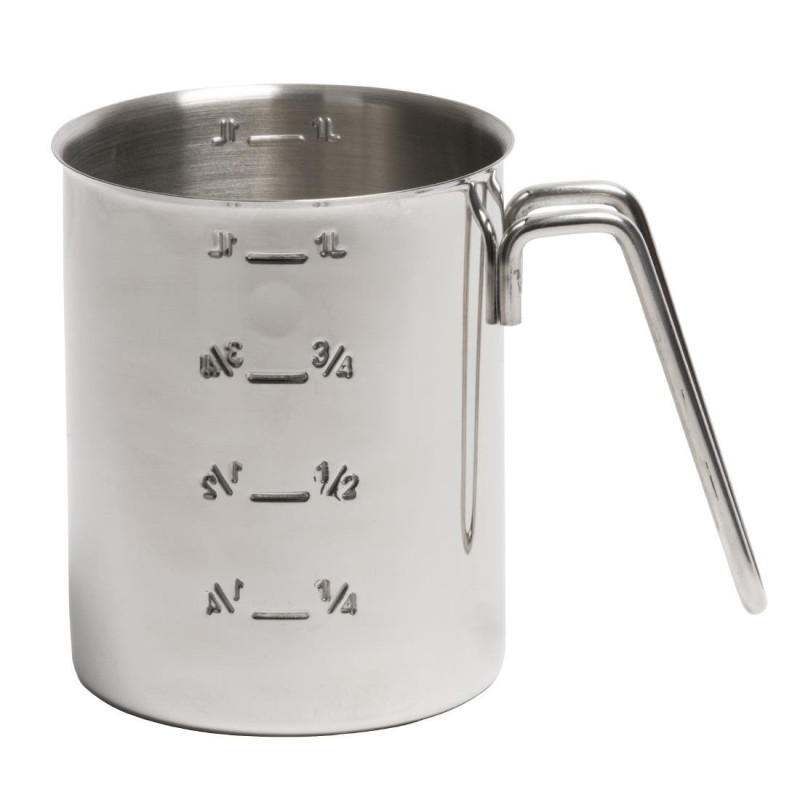 Measuring Jug Graduated in Stainless Steel 1 L - APS - Fourniresto Measuring Jug Graduated in Stainless Steel 1 L - APS - Fourniresto