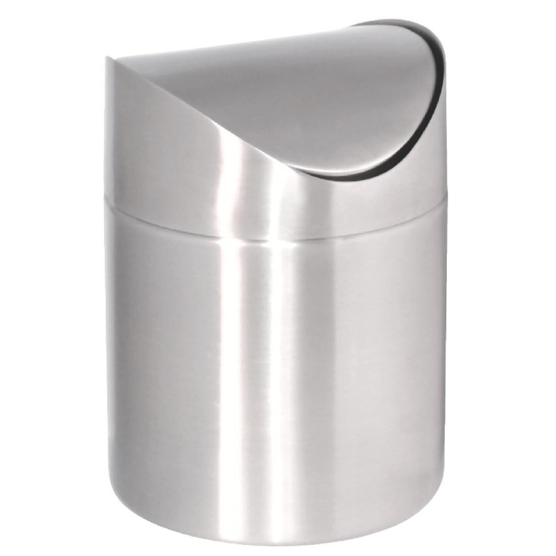 Table Bin With Swing Lid Ø 120 Mm - Olympia - Fourniresto Table Bin With Swing Lid Ø 120 Mm - Olympia - Fourniresto