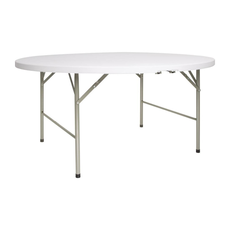 Ümar kokkupandav laud keskel valge Ø 1530 mm - Bolero - Fourniresto Ümar kokkupandav laud keskel valge Ø 1530 mm - Bolero - Fourniresto