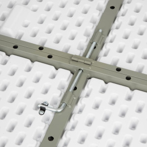 Ümar kokkupandav laud keskel valge Ø 1530 mm - Bolero - Fourniresto