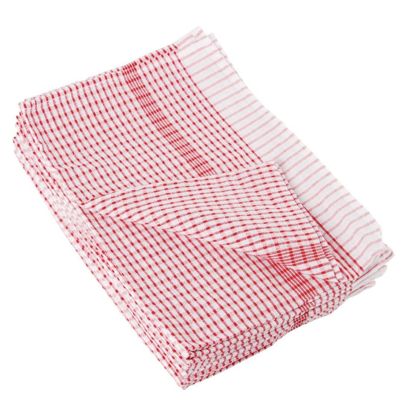 Punane polüester-puuvillane lapp - 10 tk komplektis - Vogue - Fourniresto Punane polüester-puuvillane lapp - 10 tk komplektis - Vogue - Fourniresto
