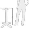 Lauajala ümar kroomitud jalg Ø 430 mm - Bolero - Fourniresto