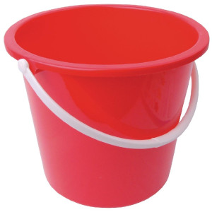 Ümmargune punane plastikust ämber 10 L - Jantex - Fourniresto