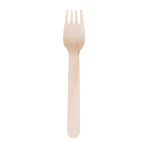 Biolagunev puidust kahvel 155 mm - 100 tk komplektis - Fiesta Green - Fourniresto