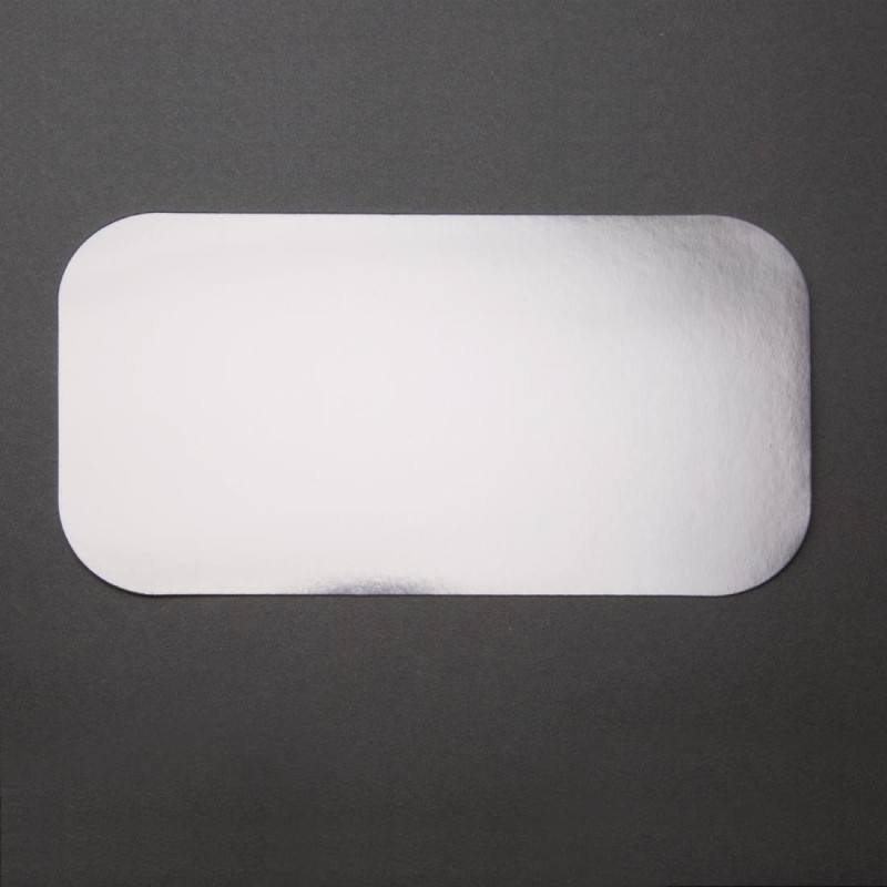 Waxed Cardboard Lid for Large Rectangular Aluminum Tray - Pack of 500 - Fiesta - Fourniresto Waxed Cardboard Lid for Large Rectangular Aluminum Tray - Pack of 500 - Fiesta - Fourniresto