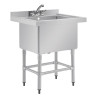Sügav valamu koos seljatoega 100 L 770 x 600 mm - Vogue - Fourniresto