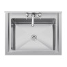 Sügav valamu koos seljatoega 100 L 770 x 600 mm - Vogue - Fourniresto
